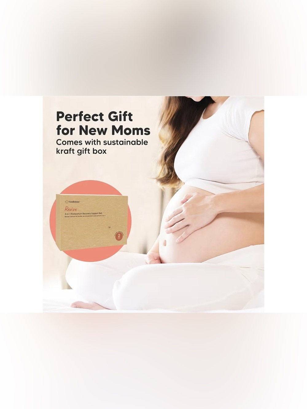 NIB KeaBabies Revive 3-in-1 Postpartum Support Recovery Belt M/L BLACK NEW - Picture 15 of 15